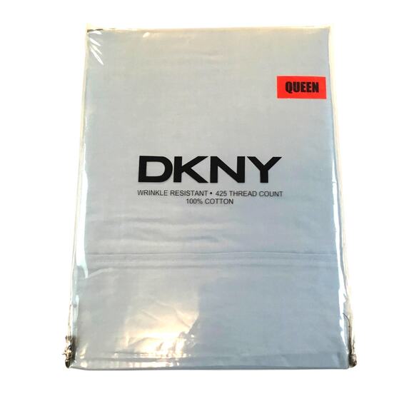 DKNY Queen Sheet Set BL Wrinkle Resistant Cotton Sateen NWT - Picture 1 of 4